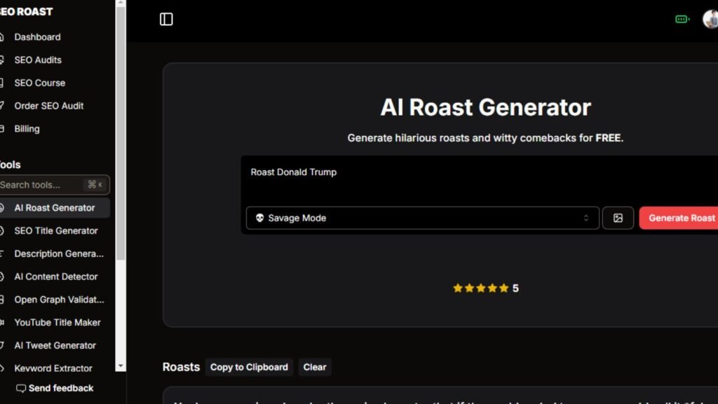 roast generator ai