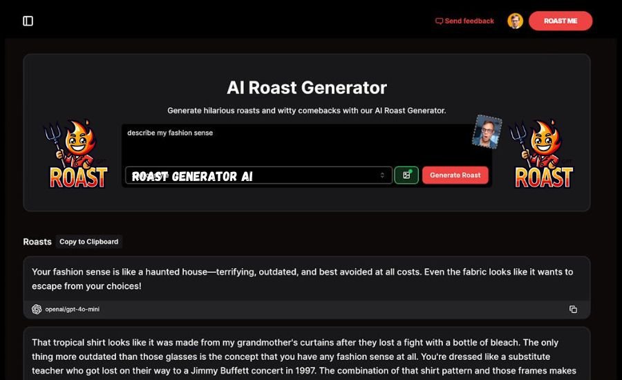 roast generator ai