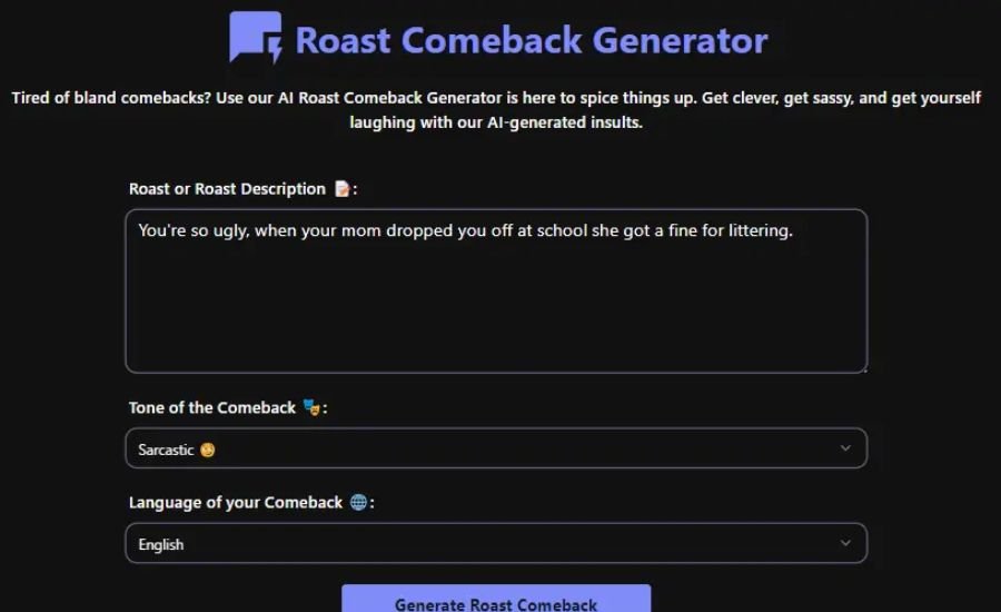 ai roast generator